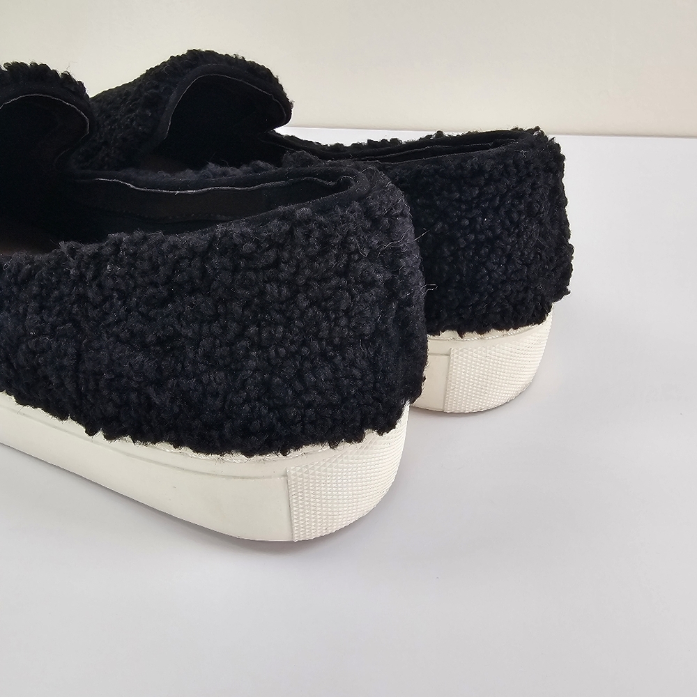 Steven New York Women's Black Kimber Faux Shearling Slip-On Sneaker Sz 9 - Picture 4 of 7
